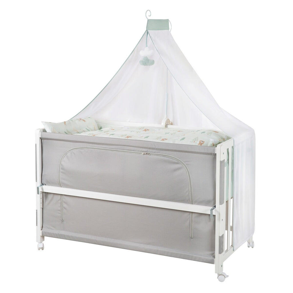 Beseng Woodland Buddies 60x120 cm bakside med hvitt treverk