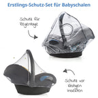 Beskyttelsessett for babystol med insektnett og regntrekk - Zamboo bakside