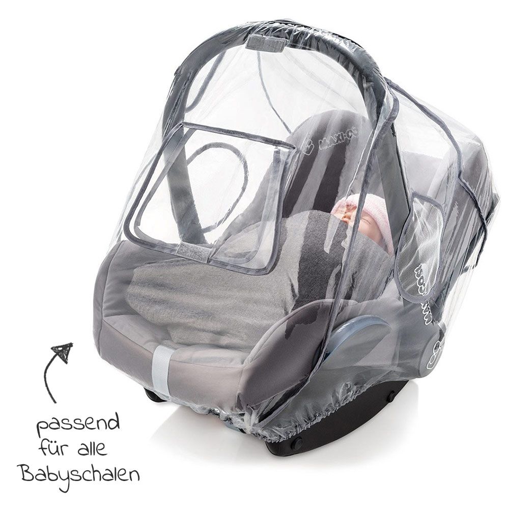 Detalj av insektnett på Beskyttelsessett for babystol med insektnett og regntrekk - Zamboo