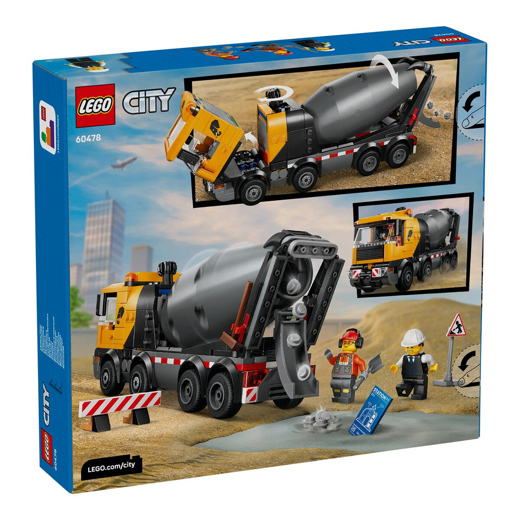 Nærbilde av minifigurer i Betongblander 60478, 371 deler, fra 7 år - LEGO® City