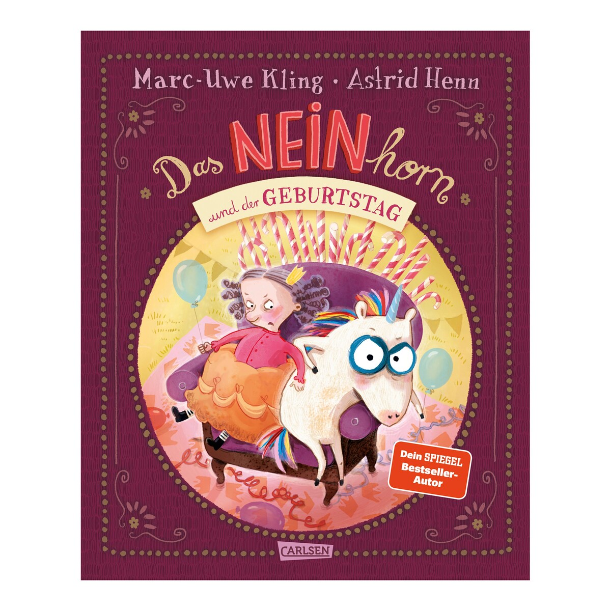 Bildebok Das NEINhorn og bursdagen forside