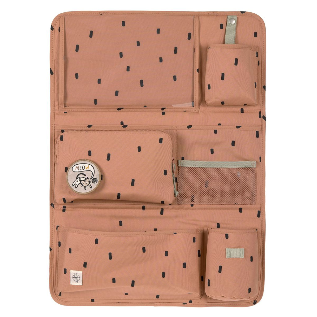 Bilorganizer Car-Wrap-to-Go med nettbrettholder Caramel forfra