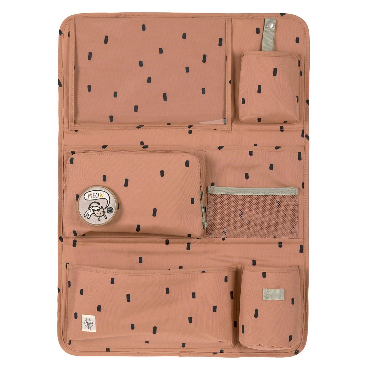 Bilorganizer Car-Wrap-to-Go med nettbrettholder Caramel forfra