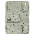 Bilorganizer Car-Wrap-to-Go med nettbrettholder Light Olive forfra