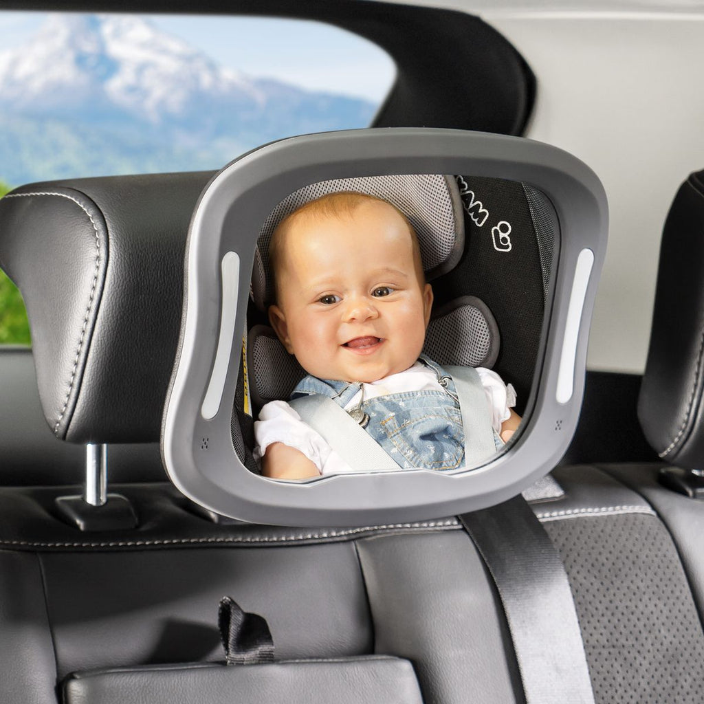 Detaljbilde av LED-lys på Bilspeil med LED-lys BabyView til hodestøtte