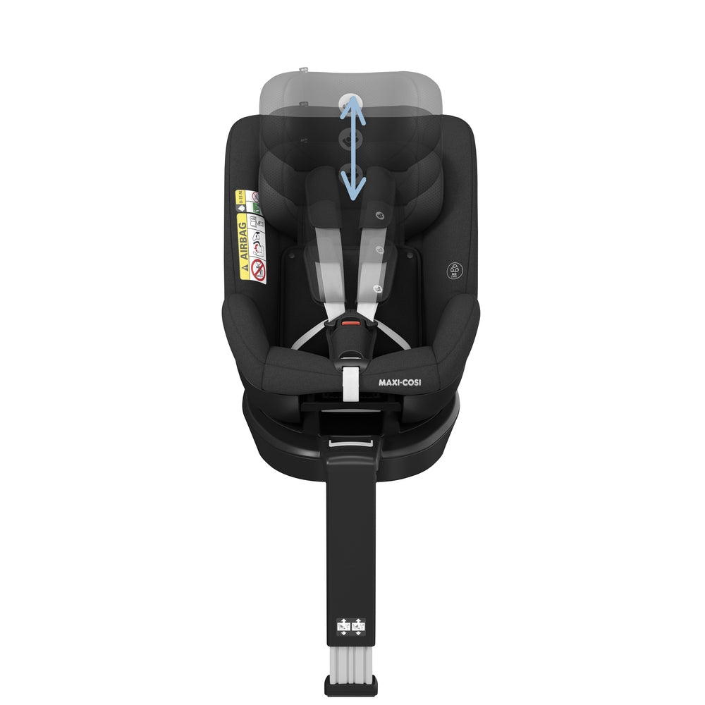 Nærbilde av justerbar hodestøtte på Bilstol 360° i-Size 61-105 cm Eco Authentic Black Maxi-Cosi Mica Eco