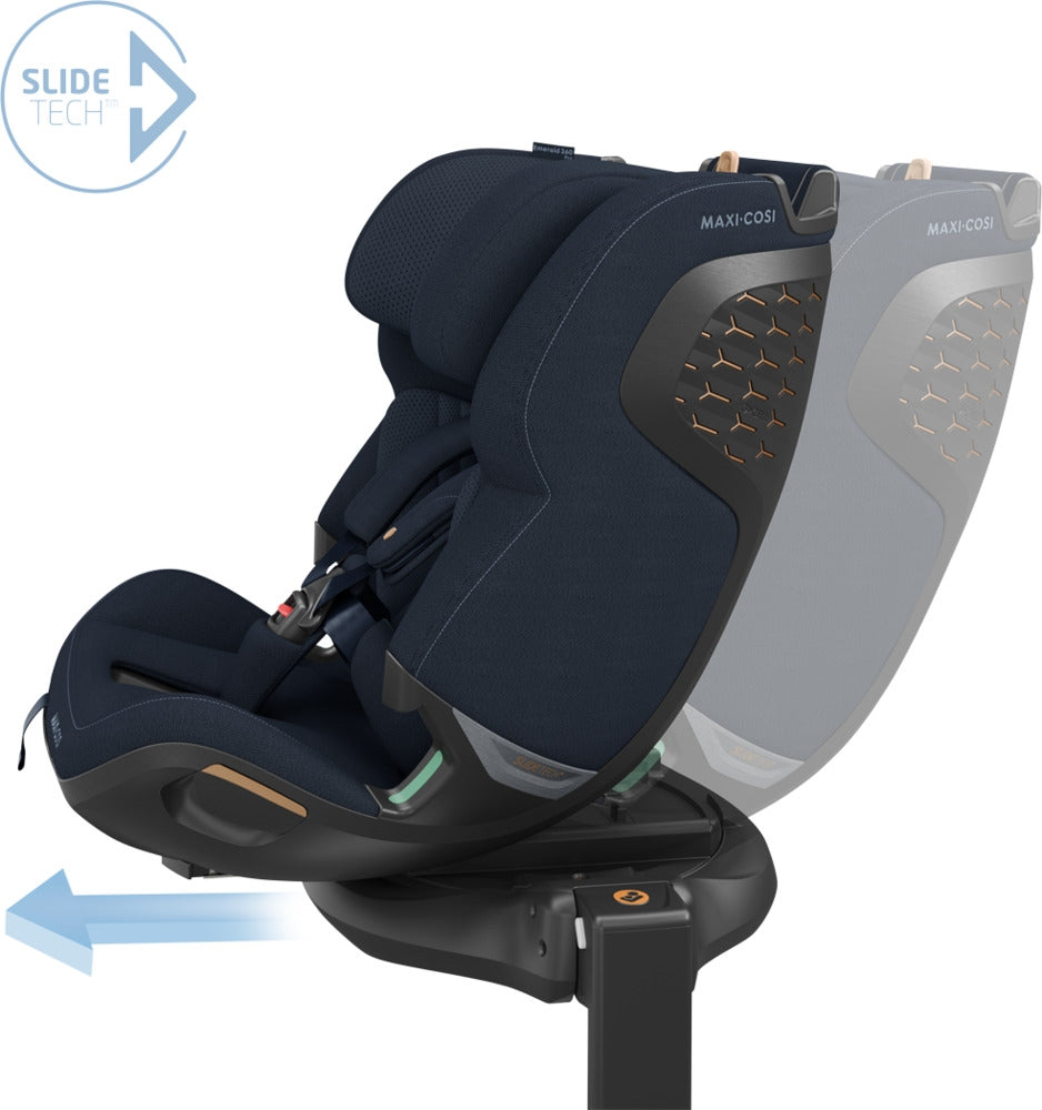 Montert Bilstol 360° i-Size fra 0-12 år Authentic Blue - Maxi-Cosi Emerald 360 Pro i bil