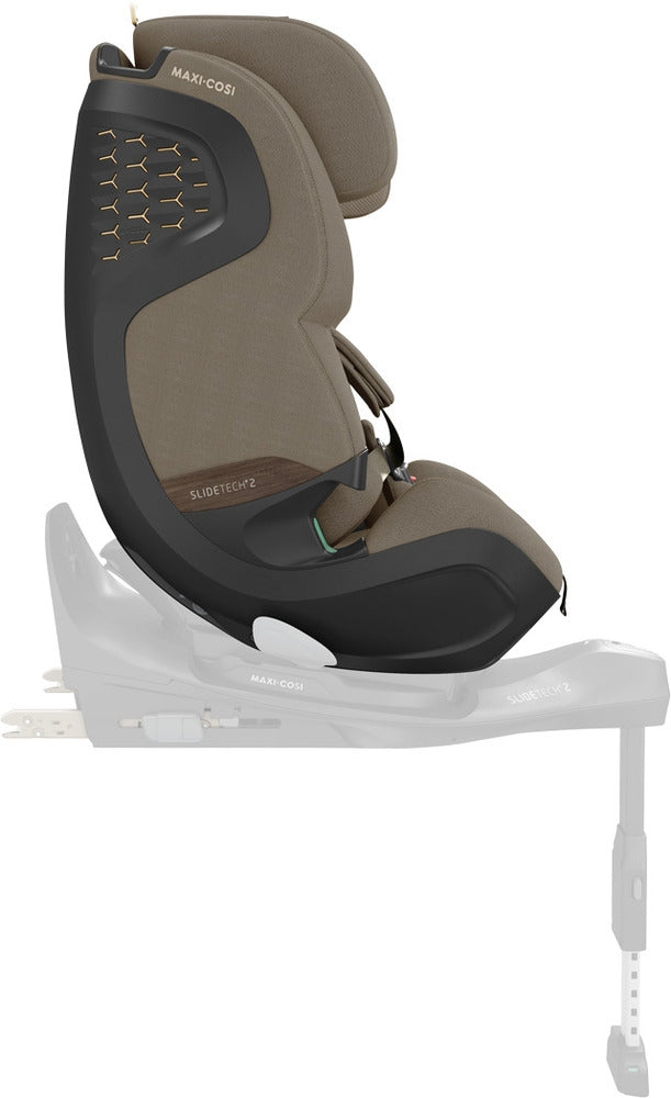 Nærbilde av hodestøtte med AirProtect® på Bilstol bakovervendt 61-105 cm i-Size Authentic Truffle