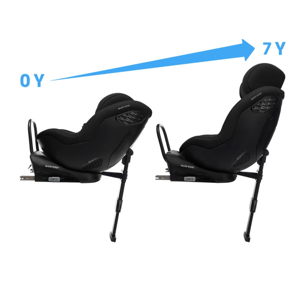 Bilstol bakovervendt 61-125 cm Swedish Plus Test Authentic Black med ISOFIX-base