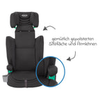 Bilstol Eldura R129 15 mnd-12 år med armlener