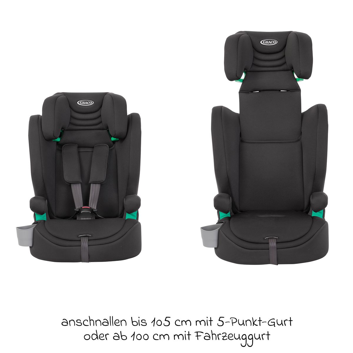 Bilstol Eldura R129 15 mnd-12 år montert i bil