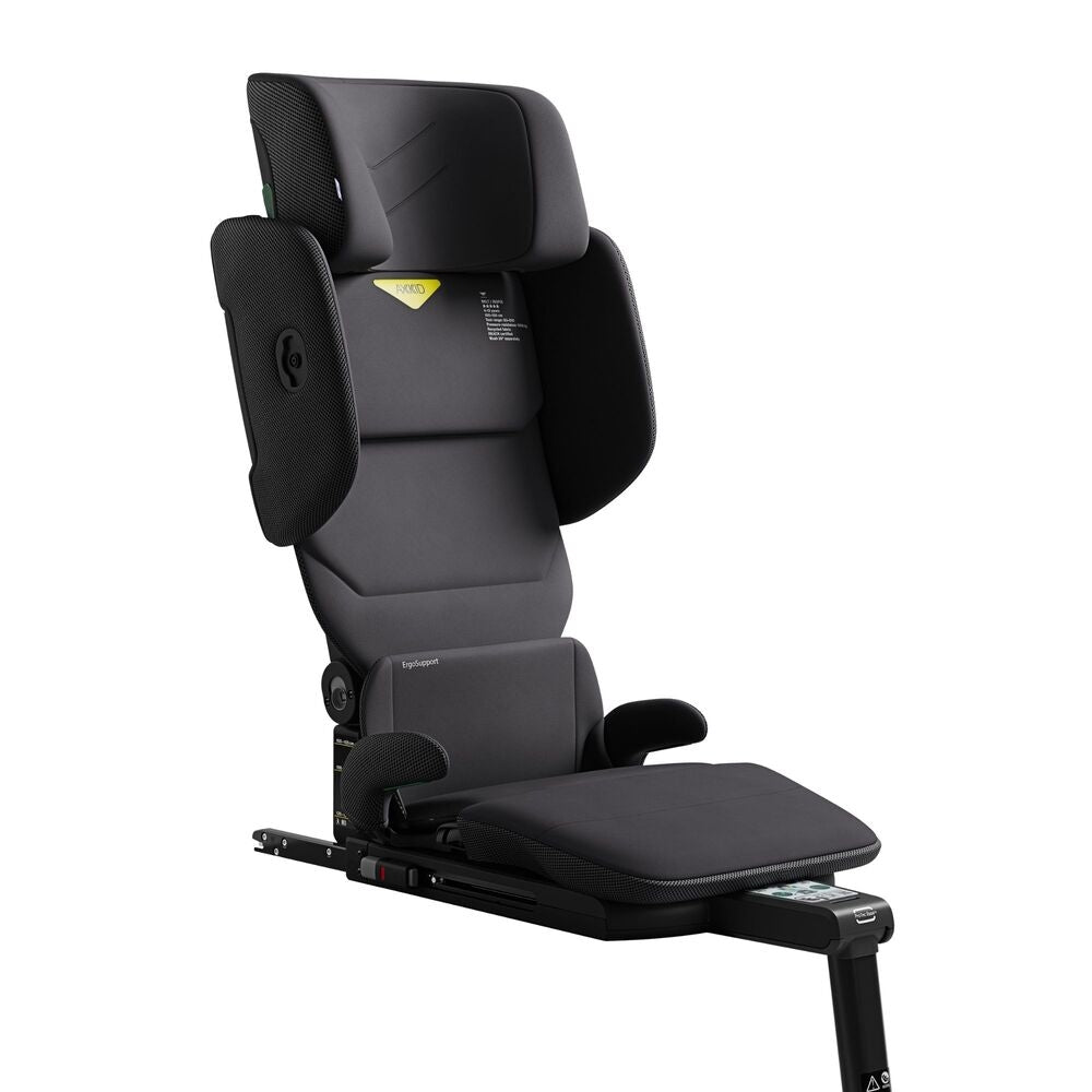 Bilstol med fotstøtte 100-150 cm Arctic Mist Grey - Axkid Up forfra