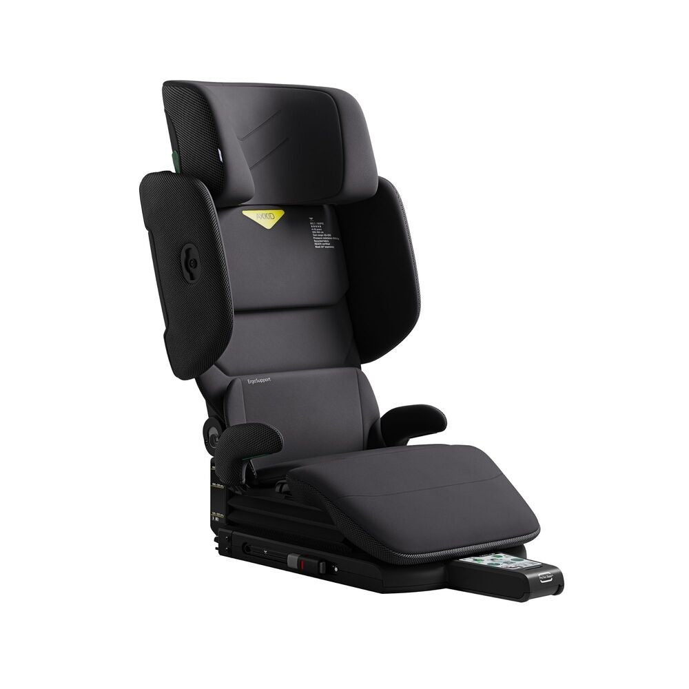 Montert Bilstol med fotstøtte 100-150 cm Arctic Mist Grey - Axkid Up i bil