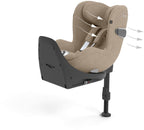 Komfortabel polstring på Bilstol i-Size PLUS 45-105 cm 360° Sirona T Cozy Beige