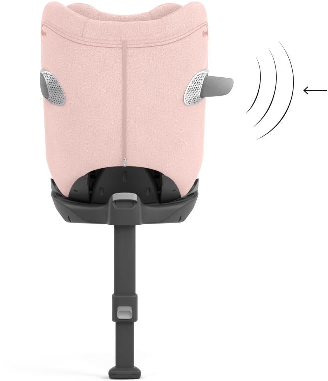 Bilstol i-Size PLUS 45-105 cm 360° Sirona T Peach Pink - Cybex bakside