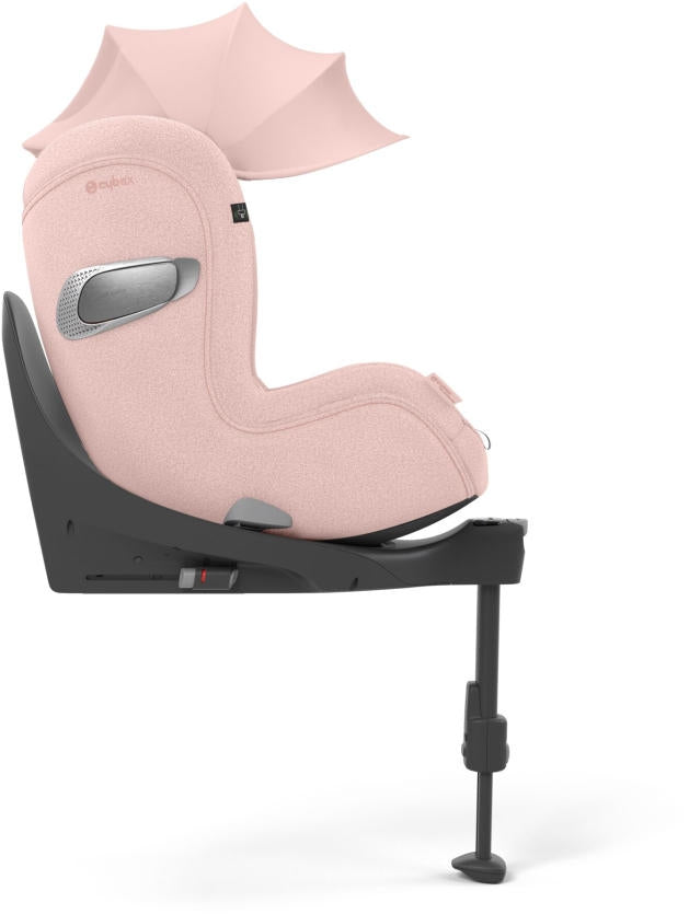 Detaljbilde av stoff og mesh på Bilstol i-Size PLUS 45-105 cm 360° Sirona T Peach Pink - Cybex