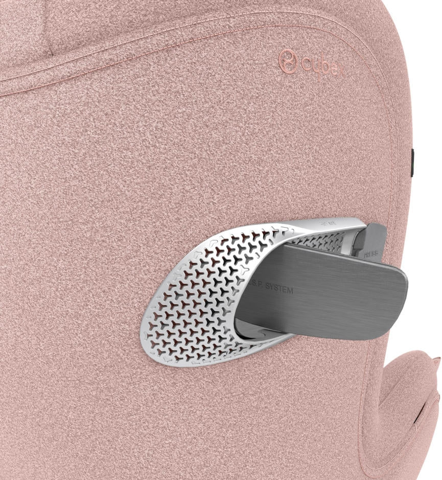 Sikkerhetsbelte og ISOFIX på Bilstol i-Size PLUS 45-105 cm 360° Sirona T Peach Pink - Cybex