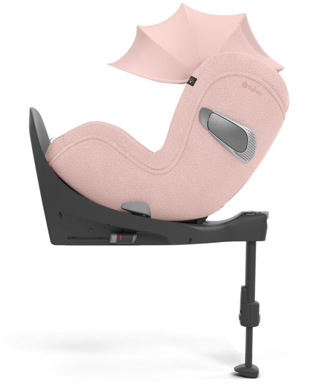 Bilstol i-Size PLUS 45-105 cm 360° Sirona T Peach Pink - Cybex sideprofil