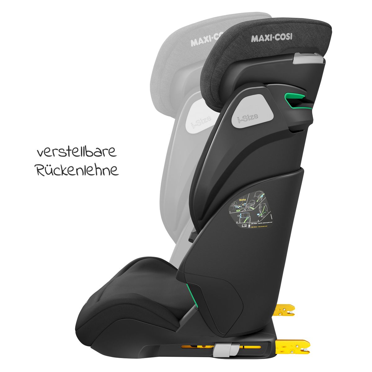 Bilstol Kore i-Size 100-150 cm med Isofix Maxi-Cosi monteringsindikator