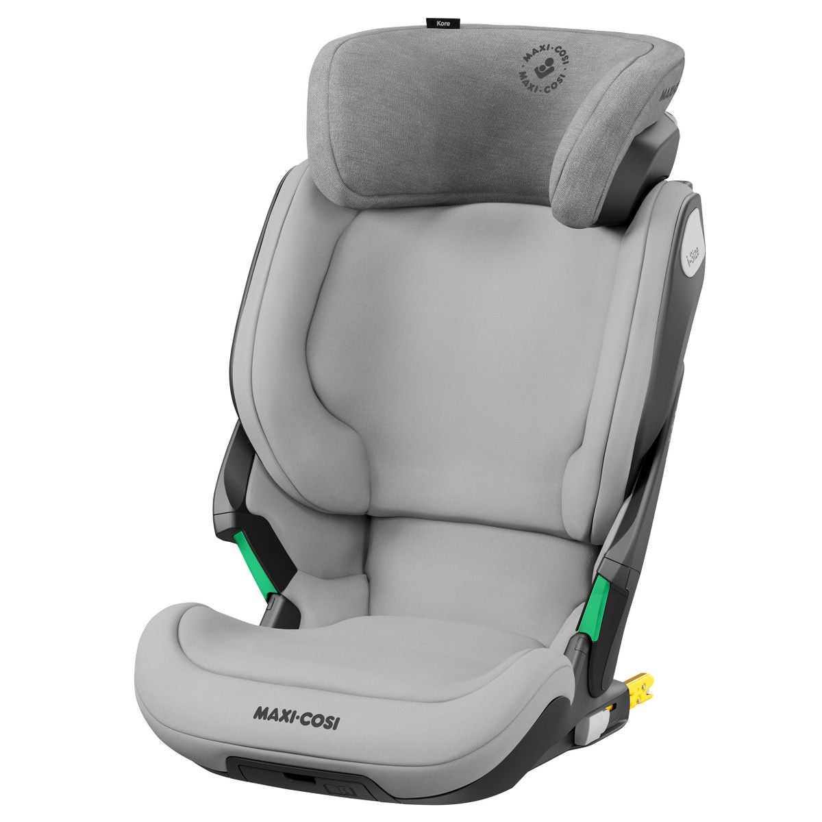 Bilstol Kore i-Size 100-150 cm med Isofix, grå forfra