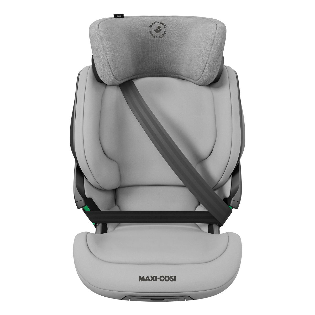 Bilstol Kore i-Size 100-150 cm med Isofix, grå montert i baksetet