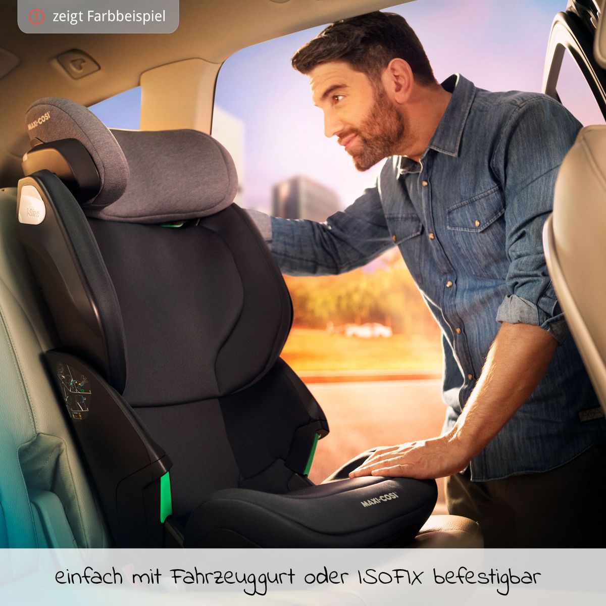 Brukerveiledning og merking på Bilstol Kore i-Size 100-150 cm med Isofix, grå