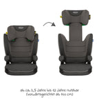 Bilstol Logico L i-Size 100-150 cm med koppholder, Iron bakside