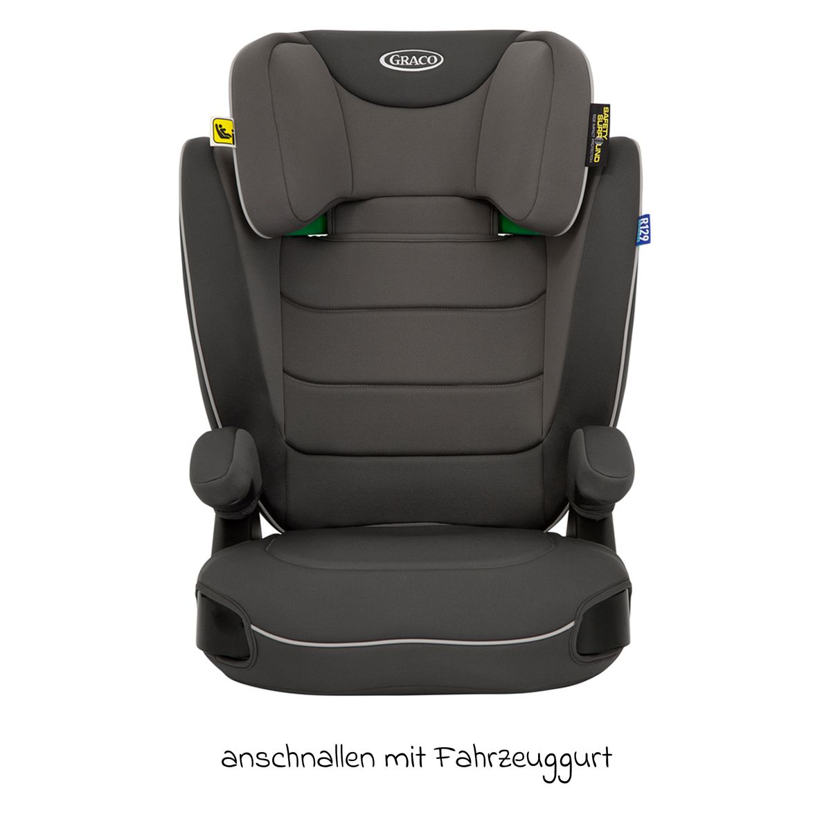 Nærbilde av justerbar hodepute på Bilstol Logico L i-Size 100-150 cm med koppholder, Iron