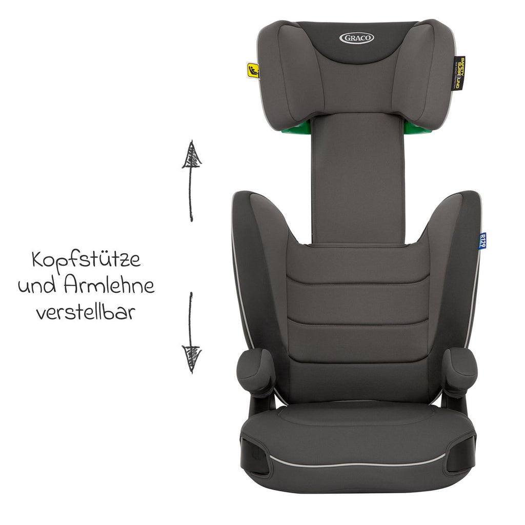 Montert Bilstol Logico L i-Size 100-150 cm med koppholder, Iron i bil