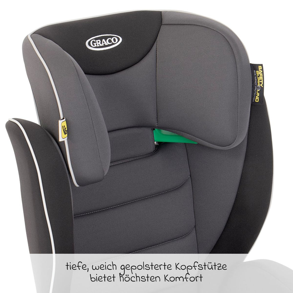 Komfortabelt sete på Bilstol Logico L i-Size 100-150 cm med koppholder