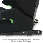 Bilstol Musca i-Size 100-150 cm med Isofix, svart bakside