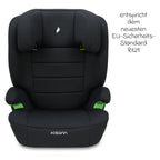 Montert Bilstol Musca i-Size 100-150 cm med Isofix, svart i bil