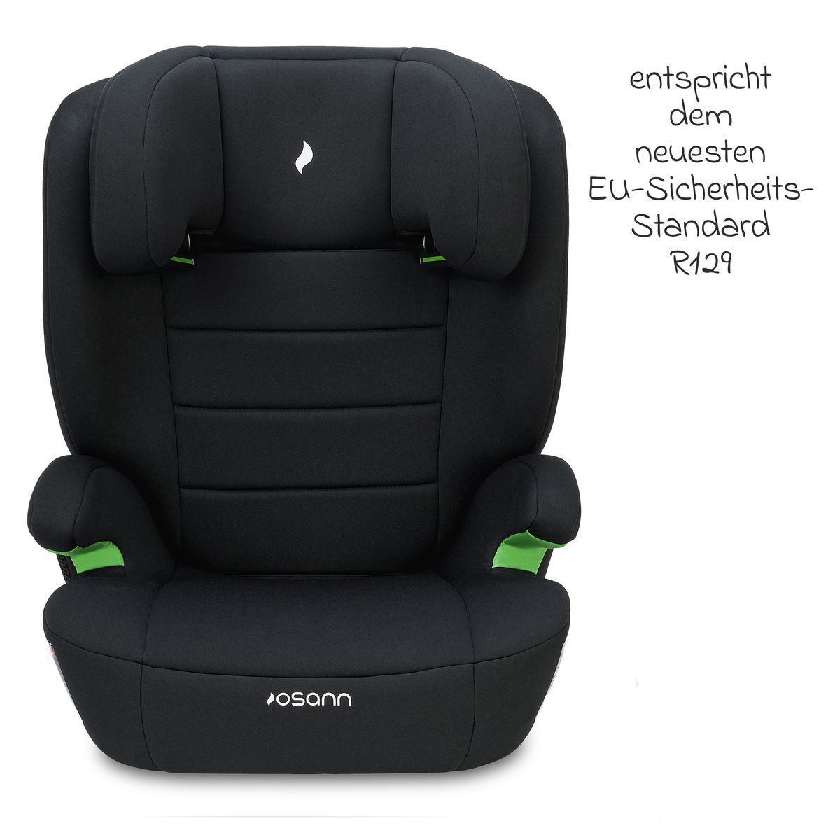 Montert Bilstol Musca i-Size 100-150 cm med Isofix, svart i bil