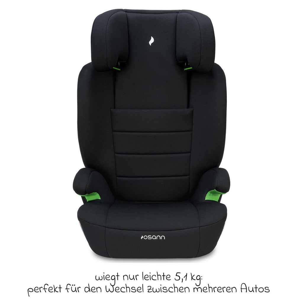 Nærbilde av justerbar hodepute på Bilstol Musca i-Size 100-150 cm med Isofix, svart