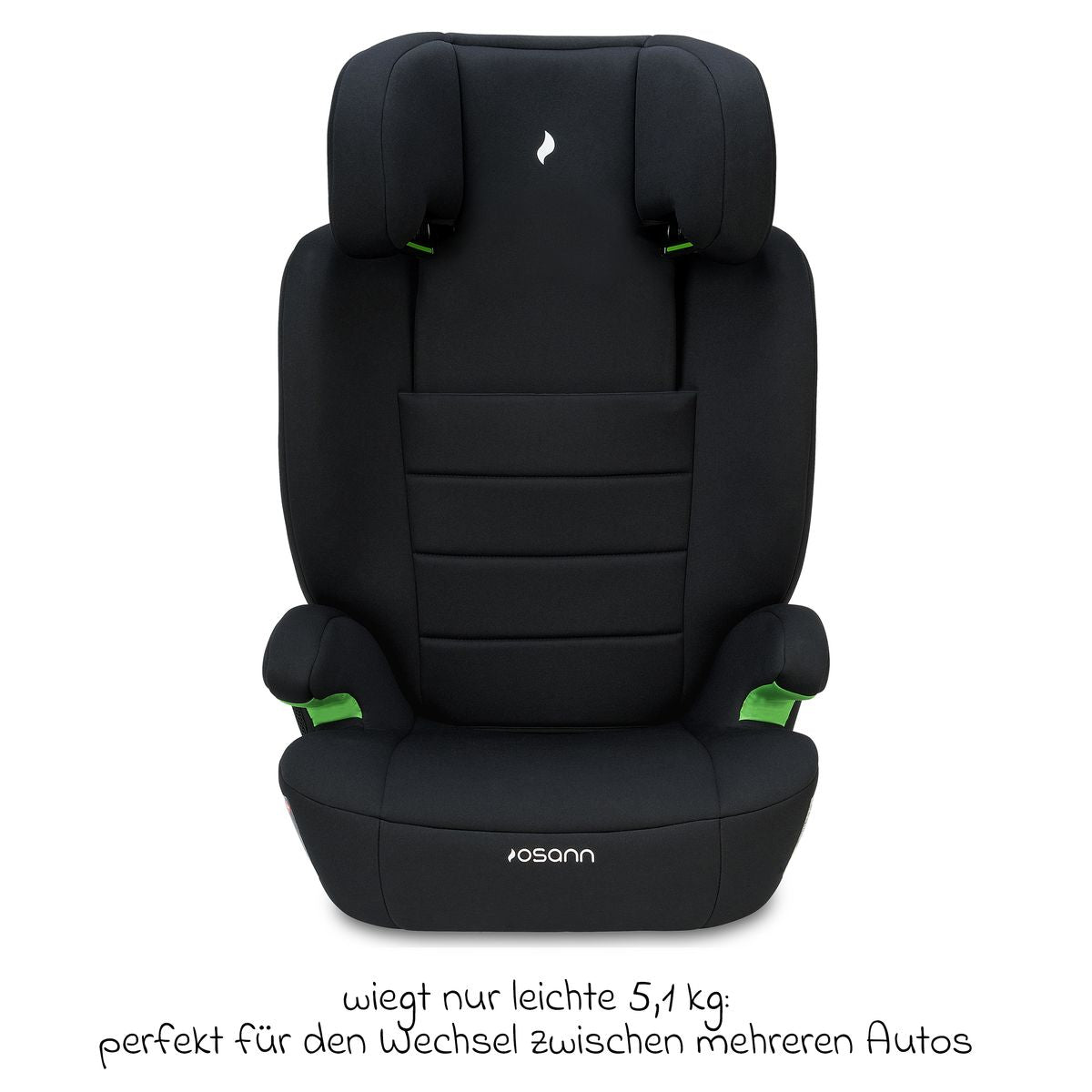 Nærbilde av justerbar hodepute på Bilstol Musca i-Size 100-150 cm med Isofix, svart