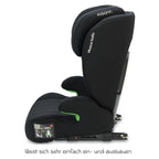 Bilstol Musca i-Size 100-150 cm med Isofix, svart sidemontering