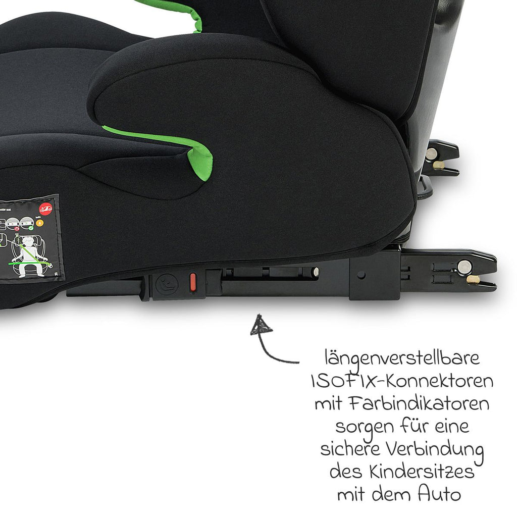 Sikkerhetsbelte og polstring på Bilstol Musca i-Size 100-150 cm med Isofix, svart