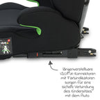 Sikkerhetsbelte og polstring på Bilstol Musca i-Size 100-150 cm med Isofix, svart