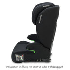 Bilstol Musca i-Size 100-150 cm med Isofix, svart pakket med tilbehør