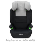 Bilstol Musca i-Size med bilbelte installert