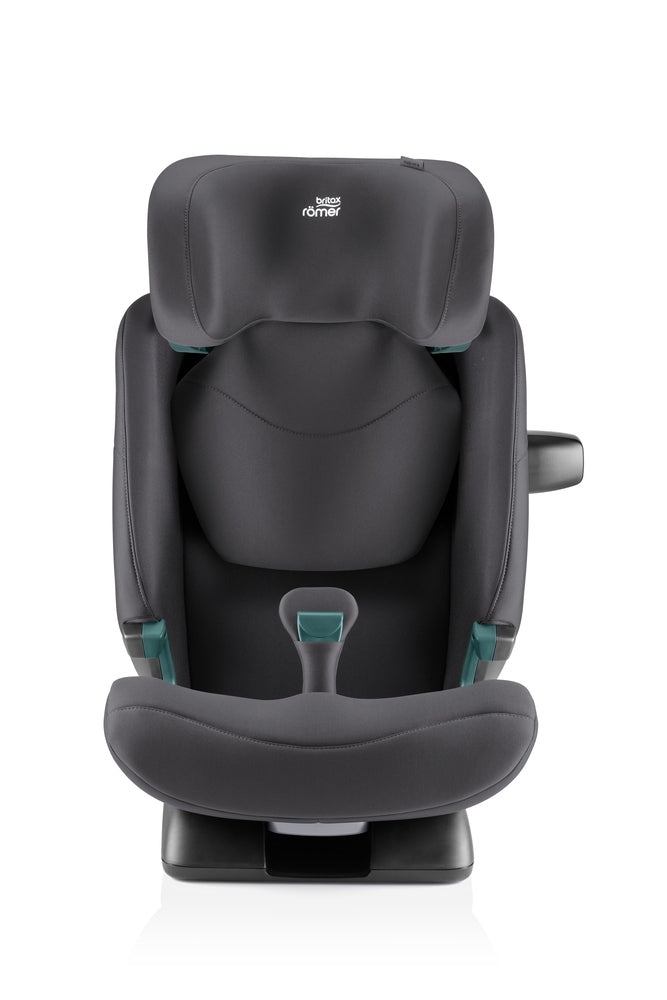 Bilstol SAFEFIX 3,5–12 år Deep Grey detalj av justerbar hodepute