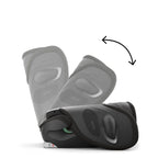 Bilstol Solution G2 Plus sammenleggbar 100–150 cm Moon Black sammenlagt med håndtak