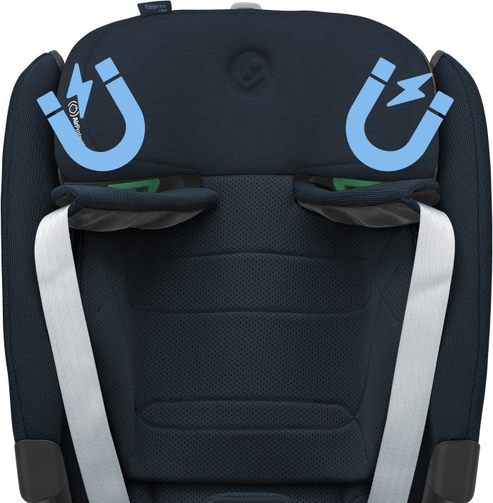 ISOFIX feste på Bilstol Titan Pro2 i-Size 76-150 cm Authentic Blue