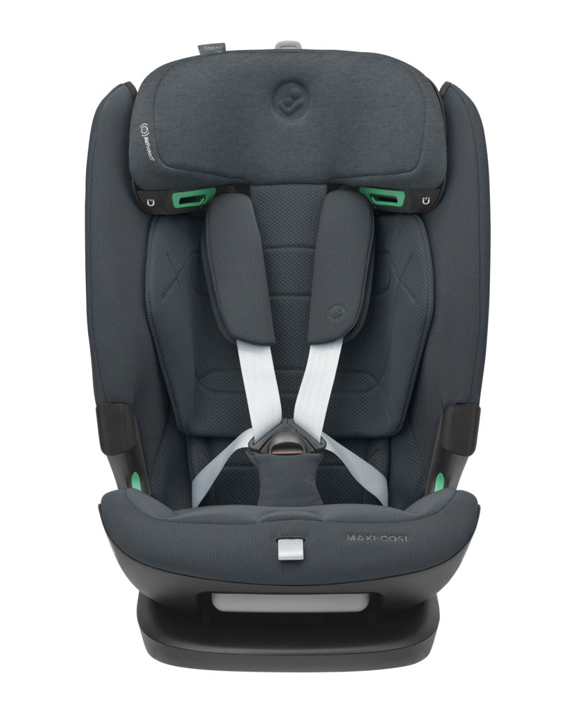 Detalj av stoff og søm på Bilstol Titan Pro2 i-Size Authentic Graphite