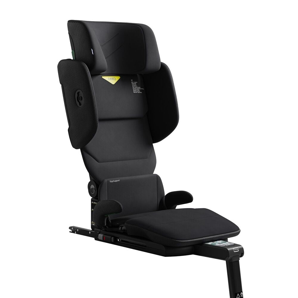 Bilstol Up 100–150 cm Coastal Storm Black inkl. fotstøtte forfra