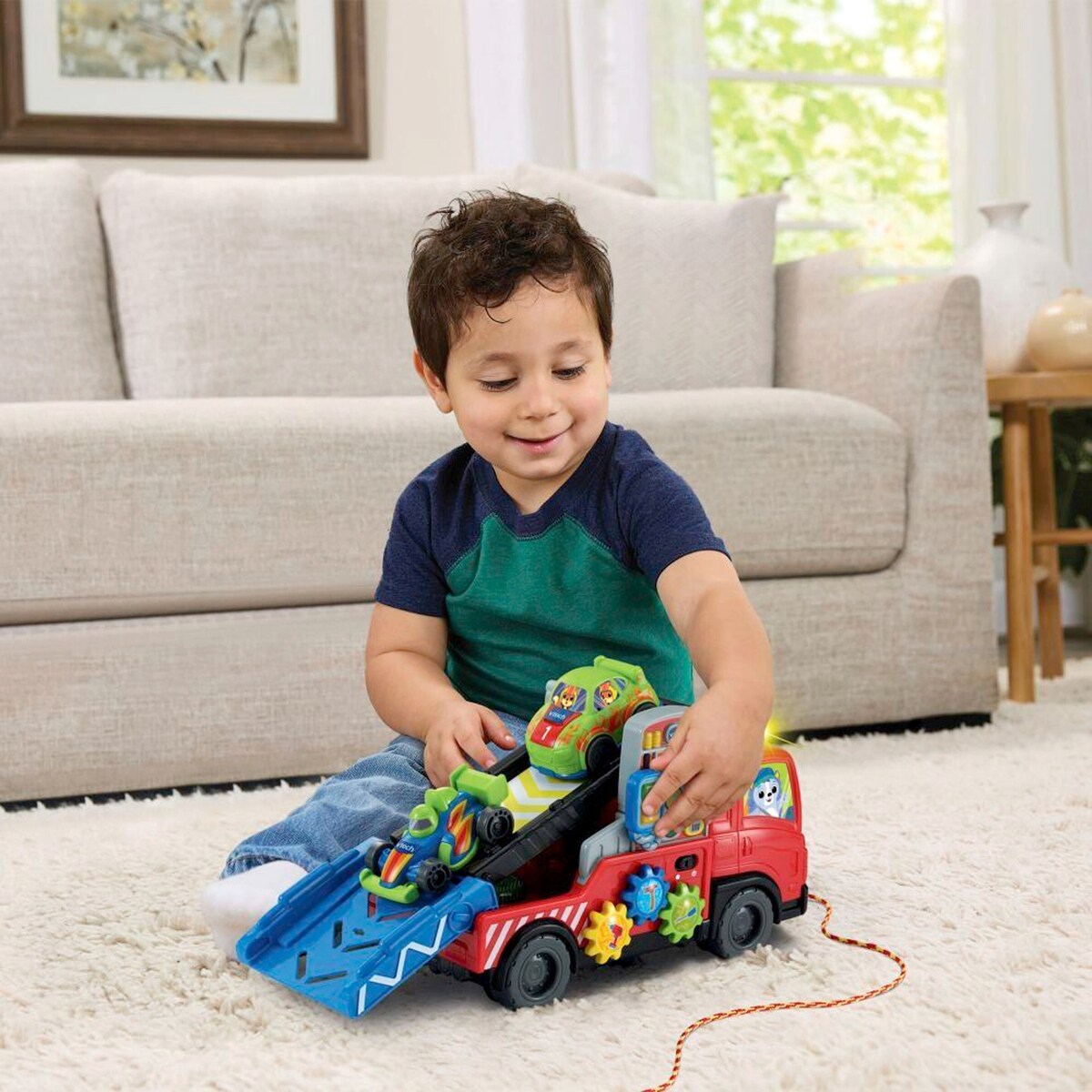 Biltransporter med lyd og lys fra 1 år - Vtech Baby bakside