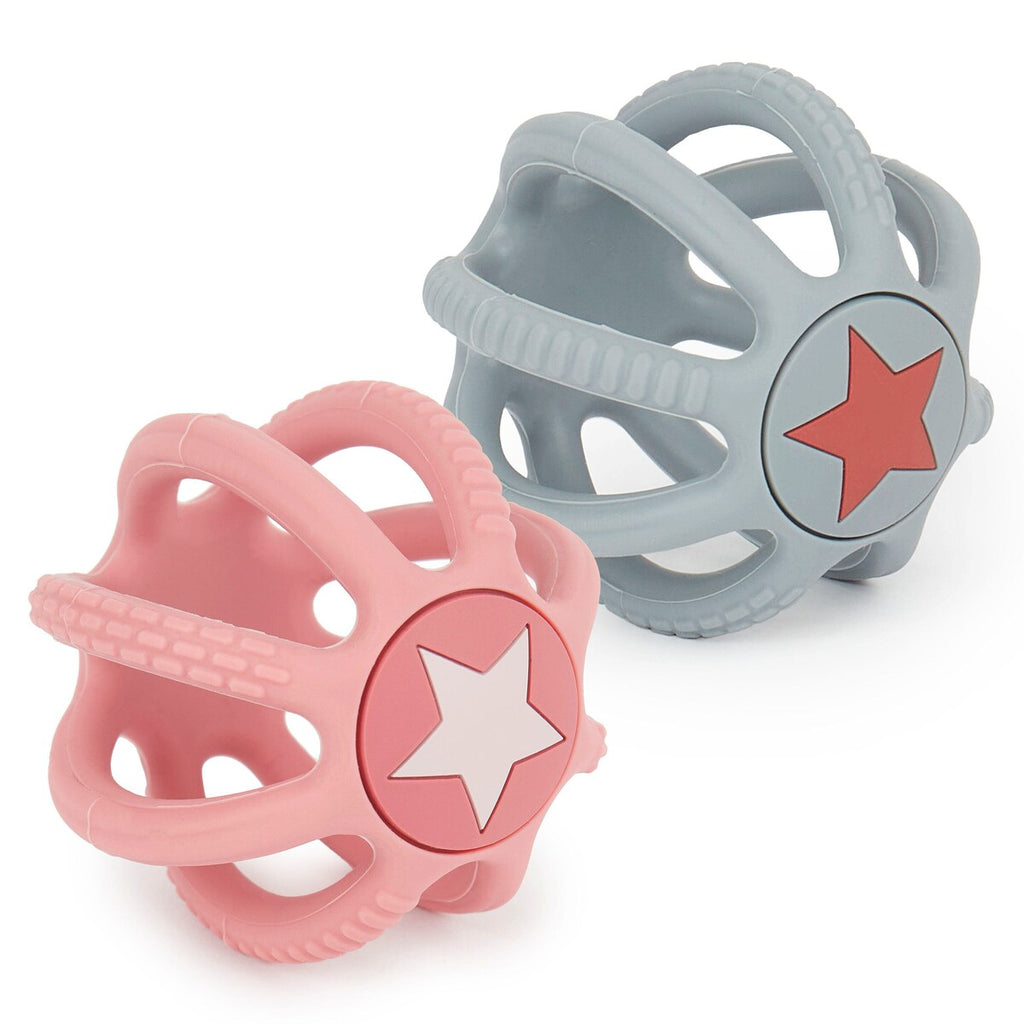Bite- og gripeball 2-pack silikon Twilight forfra