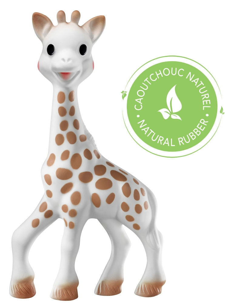 Biteleke i naturgummi i gaveeske - Sophie la girafe forfra