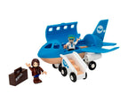 Blått fly med figurer og tilbehør, BRIO World forfra