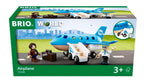 Blått fly med figurer og tilbehør, BRIO World bakside
